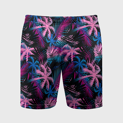 Мужские спортивные шорты Palm pink blue pink / 3D-принт – фото 1