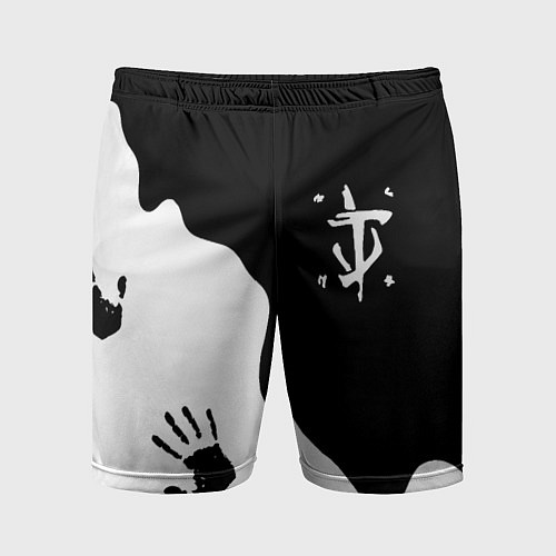 Мужские спортивные шорты Doom отпечатки демона / 3D-принт – фото 1