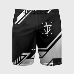 Шорты спортивные мужские Doom geometry black, цвет: 3D-принт