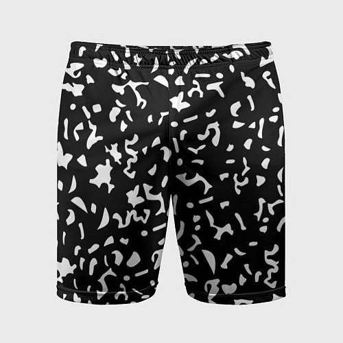 Мужские спортивные шорты Черный камуфляж / 3D-принт – фото 1