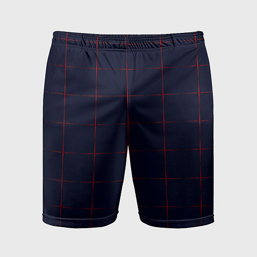 Мужские спортивные шорты Color dark blue red crosses / 3D-принт – фото 1