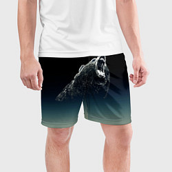 Шорты спортивные мужские Бурый в гневе - градиент, цвет: 3D-принт — фото 2