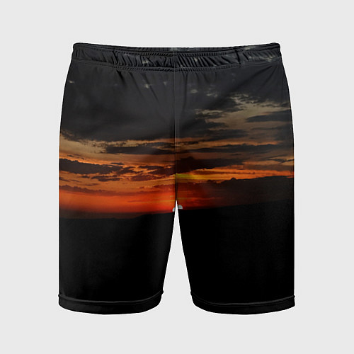 Мужские спортивные шорты Закат на плато / 3D-принт – фото 1