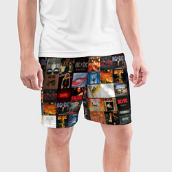 Шорты спортивные мужские AC DC - обложки альбомов и песен, цвет: 3D-принт — фото 2