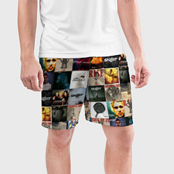 Шорты спортивные мужские Skillet - обложки альбомов и песен, цвет: 3D-принт — фото 2
