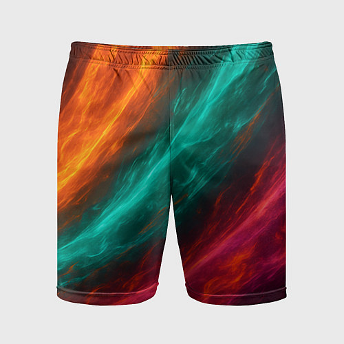 Мужские спортивные шорты Разноцветное движение / 3D-принт – фото 1