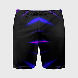 Шорты спортивные мужские Color black neon stripes, цвет: 3D-принт