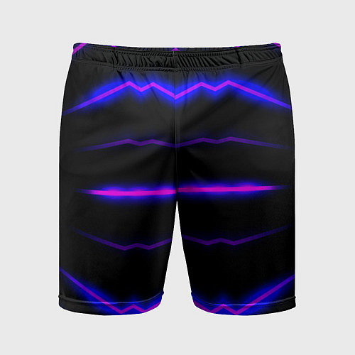 Мужские спортивные шорты Color multicoloured neon stripes / 3D-принт – фото 1