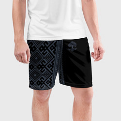Шорты спортивные мужские Славянские узоры и древо жизни, цвет: 3D-принт — фото 2