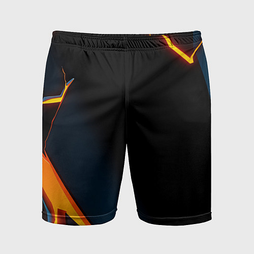 Мужские спортивные шорты Glow orange neon / 3D-принт – фото 1