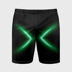 Мужские спортивные шорты Neon green lines