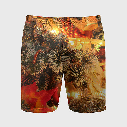 Мужские спортивные шорты Атмосфера Рождества / 3D-принт – фото 1