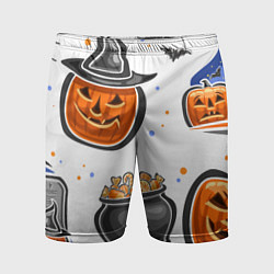 Шорты спортивные мужские Дух хэллоуина, цвет: 3D-принт