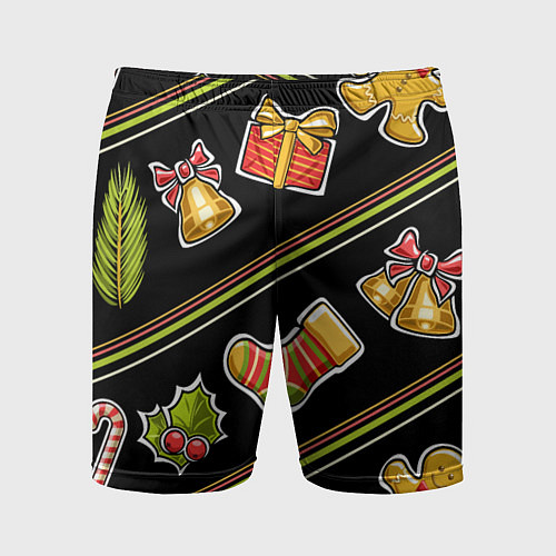 Мужские спортивные шорты Рождественский дух / 3D-принт – фото 1