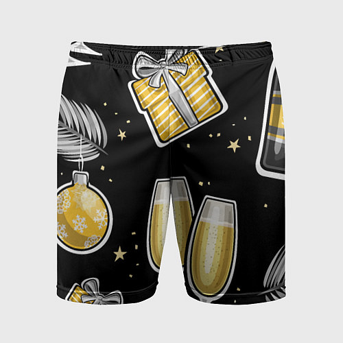 Мужские спортивные шорты Новогодний вайб / 3D-принт – фото 1