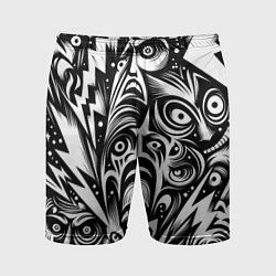 Мужские спортивные шорты Lightnings and faces - ai art fantasy