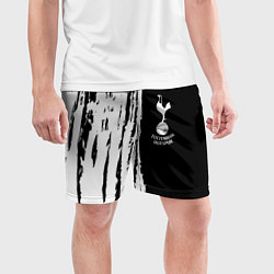 Шорты спортивные мужские Tottenham Hotspur белые краски, цвет: 3D-принт — фото 2