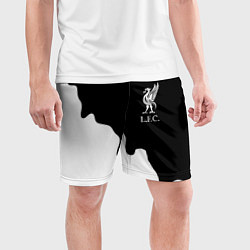 Шорты спортивные мужские Ливерпуль краски разводы, цвет: 3D-принт — фото 2