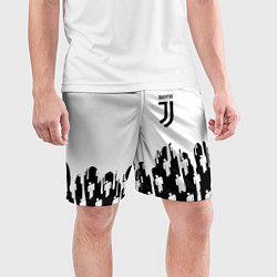 Шорты спортивные мужские Ювентус краски люди, цвет: 3D-принт — фото 2