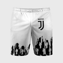 Шорты спортивные мужские Ювентус краски люди, цвет: 3D-принт