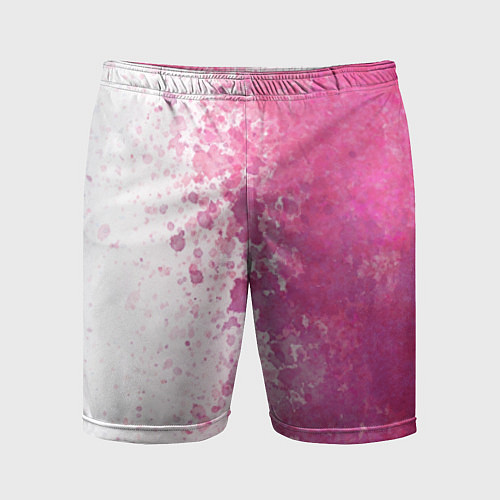 Мужские спортивные шорты Белый и розовый / 3D-принт – фото 1