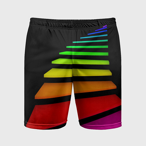 Мужские спортивные шорты Радужная лестница / 3D-принт – фото 1