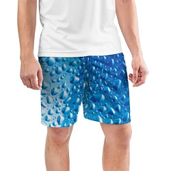 Шорты спортивные мужские Капли воды, цвет: 3D-принт — фото 2