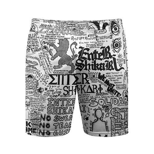 Мужские спортивные шорты Enter Shikari: Words / 3D-принт – фото 1