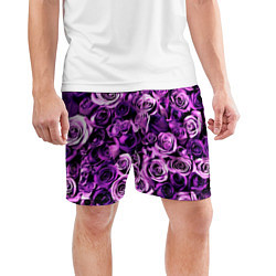 Шорты спортивные мужские Цветочки, цвет: 3D-принт — фото 2