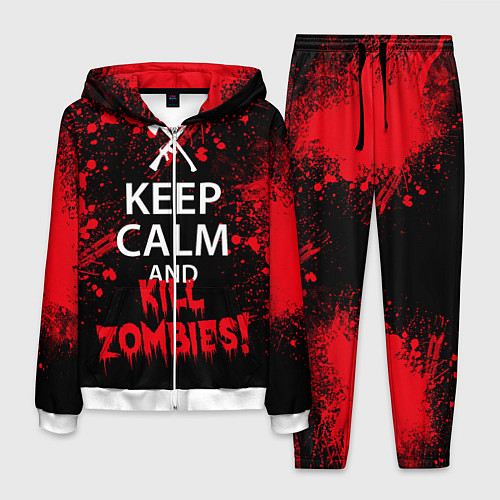 Мужской костюм Keep Calm & Kill Zombies / 3D-Белый – фото 1