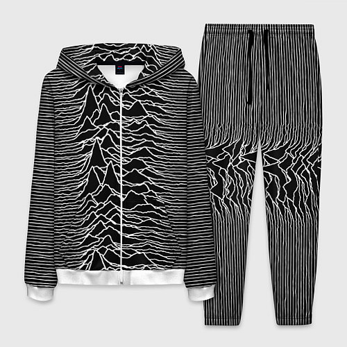 Мужской костюм Joy Division: Unknown Pleasures / 3D-Белый – фото 1