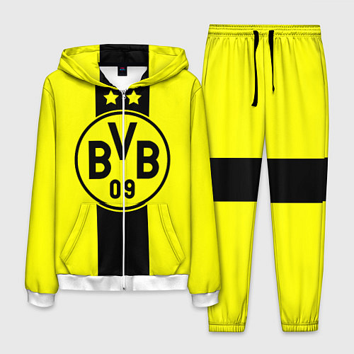 Мужской костюм BVB FC: Yellow line / 3D-Белый – фото 1