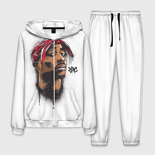 Мужской костюм 2Pac / 3D-Белый – фото 1