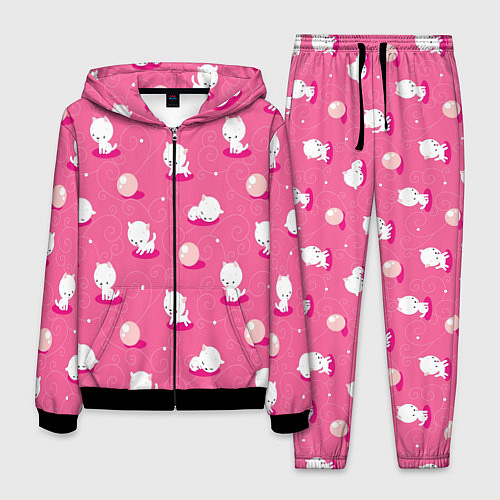 Мужской костюм Милые котики / 3D-Черный – фото 1