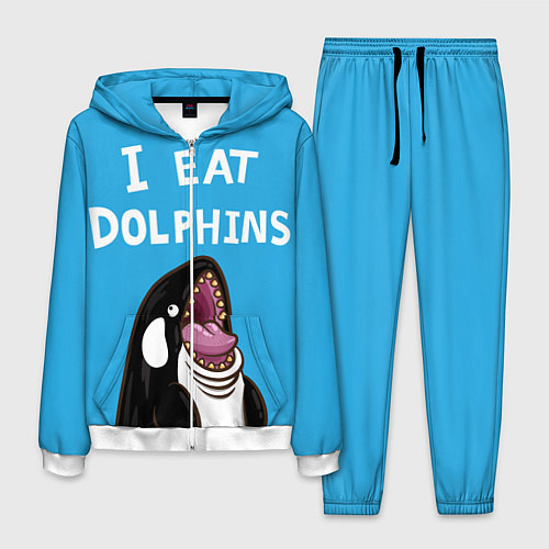 Мужской костюм I eat dolphins / 3D-Белый – фото 1