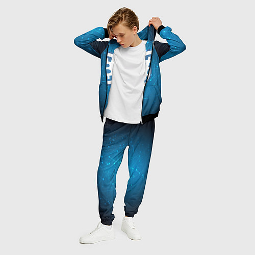 Мужской костюм Bitcoin Blue / 3D-Черный – фото 3