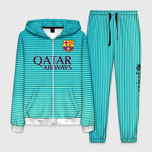 Мужской костюм Barcelona FC: Aqua / 3D-Белый – фото 1