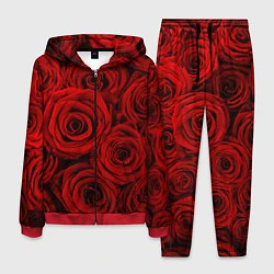Костюм мужской Красные розы, цвет: 3D-красный