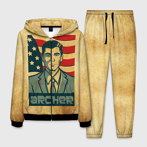 Мужской костюм Archer USA / 3D-Черный – фото 1