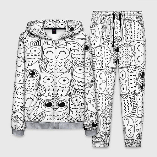 Мужской костюм Совушки: узор / 3D-Меланж – фото 1