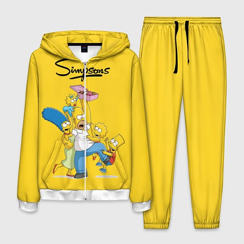 Мужской костюм Simpsons Family / 3D-Белый – фото 1