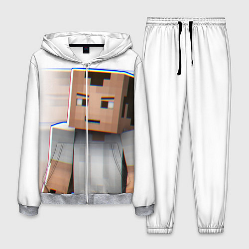 Мужской костюм Minecraft: White Creeper / 3D-Меланж – фото 1
