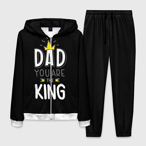 Мужской костюм Dad you are the King / 3D-Белый – фото 1