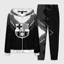 Костюм мужской FC Barcelona: Black Style, цвет: 3D-белый