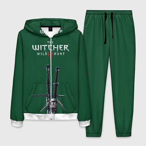 Мужской костюм The Witcher: Wild Hunt / 3D-Белый – фото 1