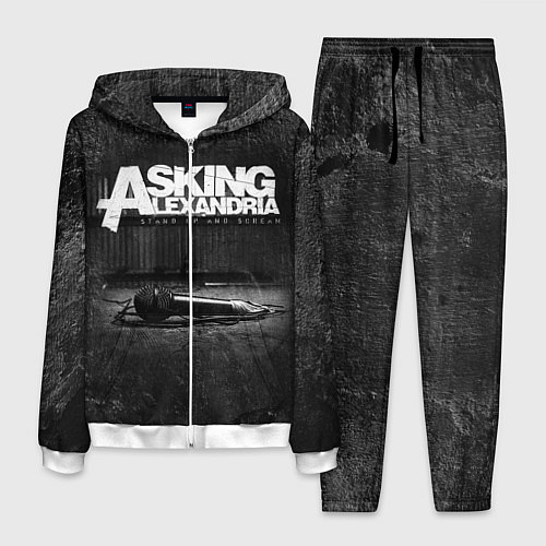 Мужской костюм Asking Alexandria: Black Micro / 3D-Белый – фото 1