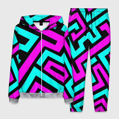 Мужской костюм Maze: Violet & Turquoise / 3D-Меланж – фото 1