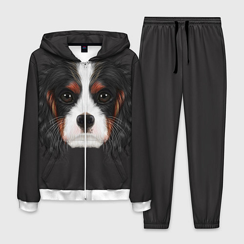 Мужской костюм Cavalier King Charles / 3D-Белый – фото 1