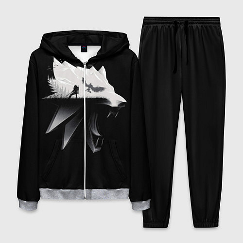 Мужской костюм Волк Ведьмака / 3D-Меланж – фото 1