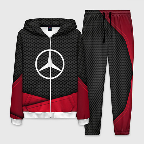 Мужской костюм Mercedes Benz: Grey Carbon / 3D-Белый – фото 1